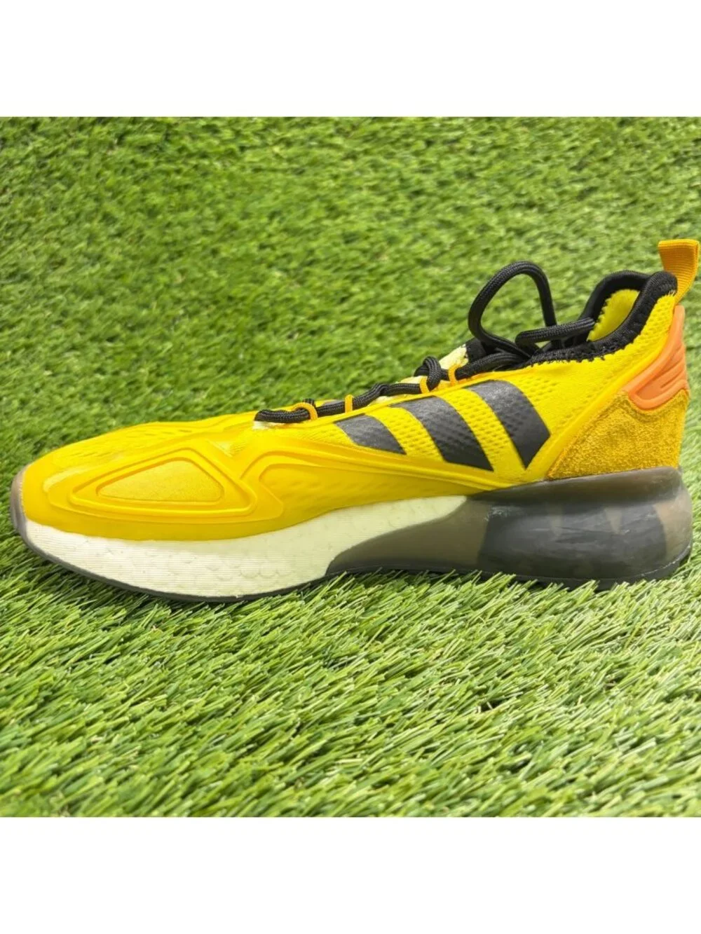 Adidas Ninja ZX 2K Boost Boys Size 5.5Y Yellow Athletic Running Shoes Sneakers